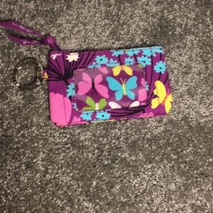 Vera Bradley zip ID case/keychain